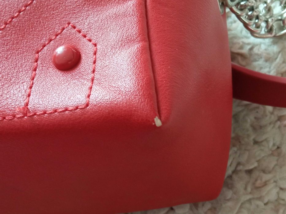 Parfois Torebka na ramię mała Kopertówka brązowa w kropki 20 x 9 x 13