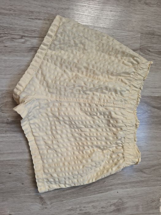 Żółte - pastelowe bawełniane spodenki 12-14 lat H&M