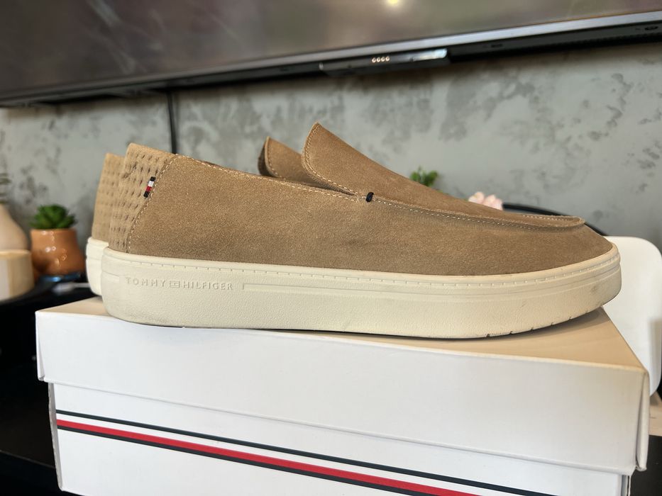 Tommy Hilfiger Wsuwane mokasyny zamszowe Rozmiar 41