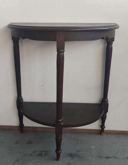 Mesa meia lua em madeira