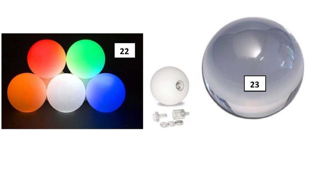 Material Circense: Andas; Bolas equil; Aros; Devil Stick; Bolas malab.