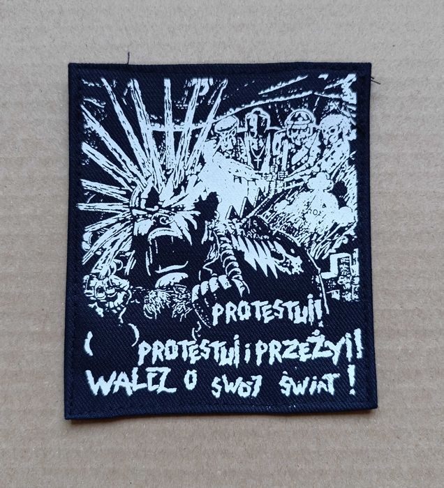 naszywka protestuj! walcz o swój świat! * punk