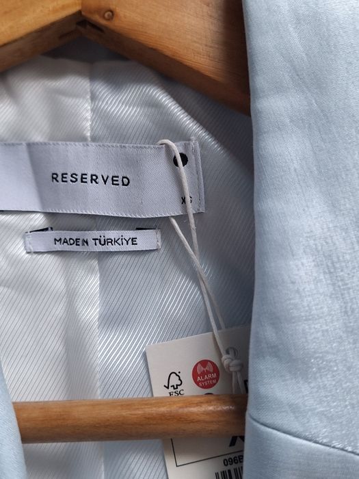 Marynarka damska dluzsza baby blue  Reserved XS  nowa komunia wesele