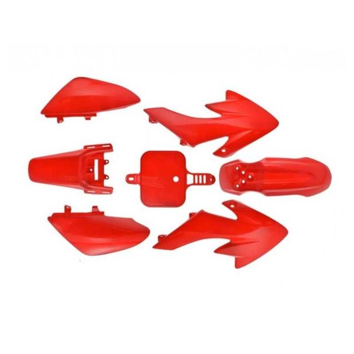 Kit de plasticos vermelhos 6 elementos Pit bike Mini moto