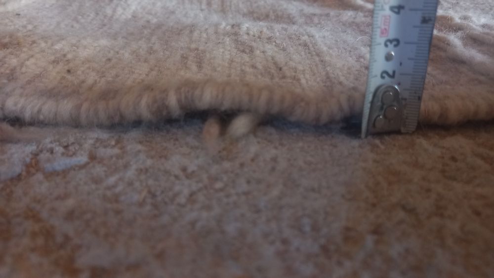 Tapete berbere de lã feito à mão cor creme