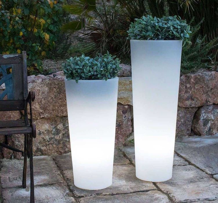 Vasos led com iluminação rgb