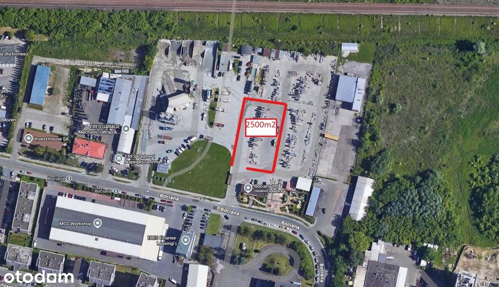 Do wynajęcia utwardzony i ogrodzony plac – Kraków, ul. Bociana 16