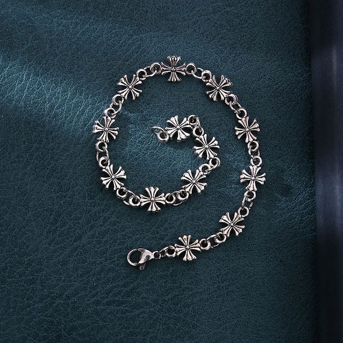 ‼️Акція‼️ Срібний браслет на руку Chrome Hearts | Браслет  Хром Хартс