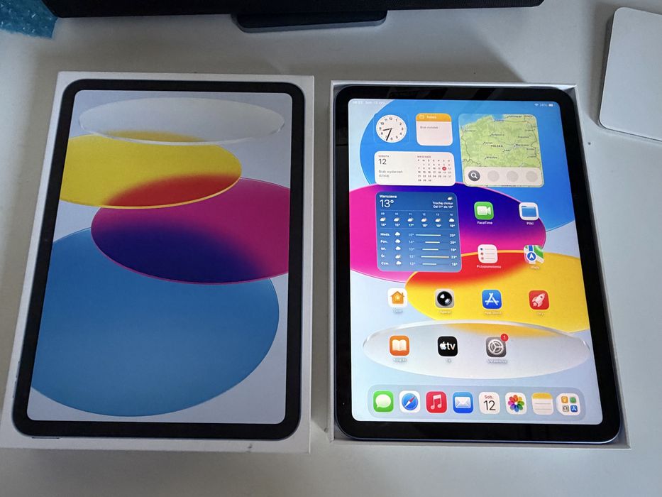 Gwarancja Bateria 98% iPad 10 gen 64gb Blue Jak Nowy + Etui + Pencil Tech Protect
