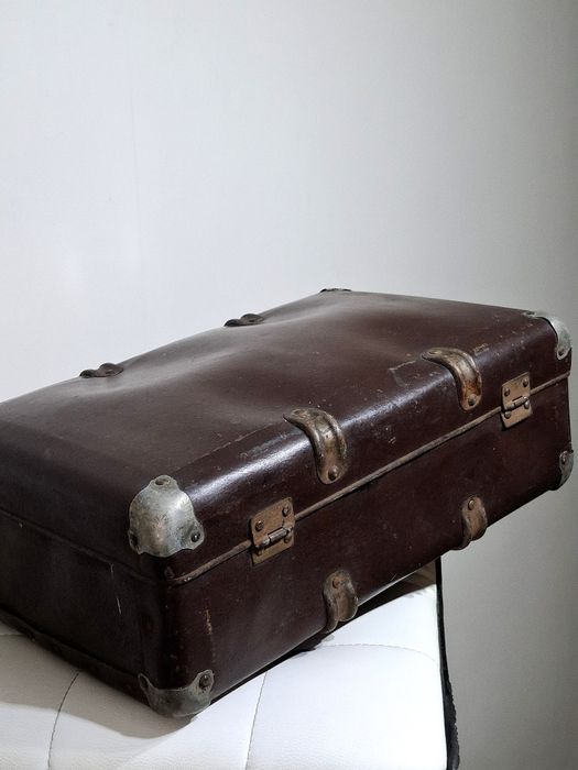 Walizka zabytkowa kłódka Komar vintage