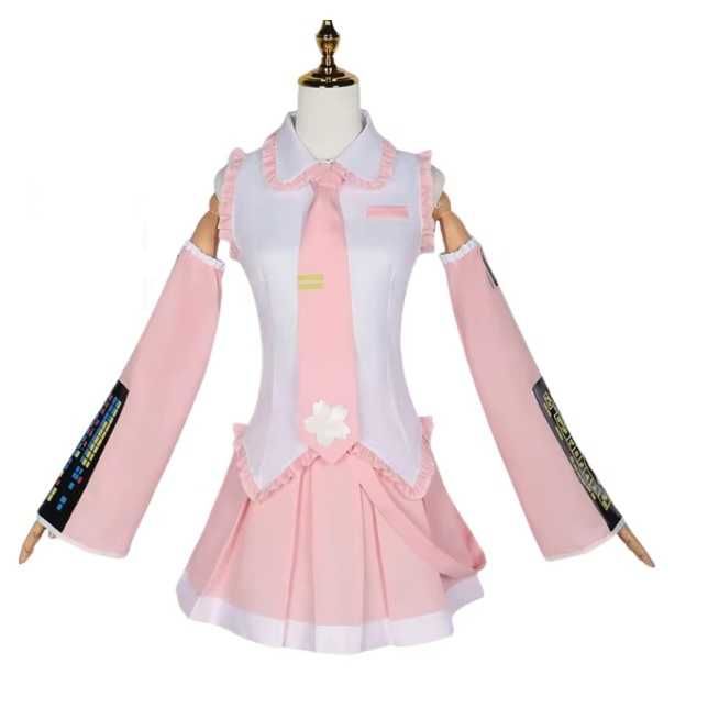Hatsune Miku różowa Nowa cosplay Vocaloid Rozm.XL + prezent