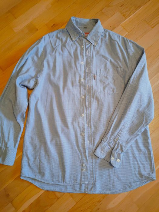 Męska koszula, niebieska Lee Cooper, Oryginalna, casual