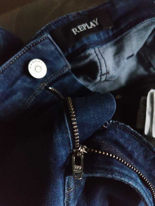 Джинсы Replay Anbass jeans Italy w32 stretch mid blue.