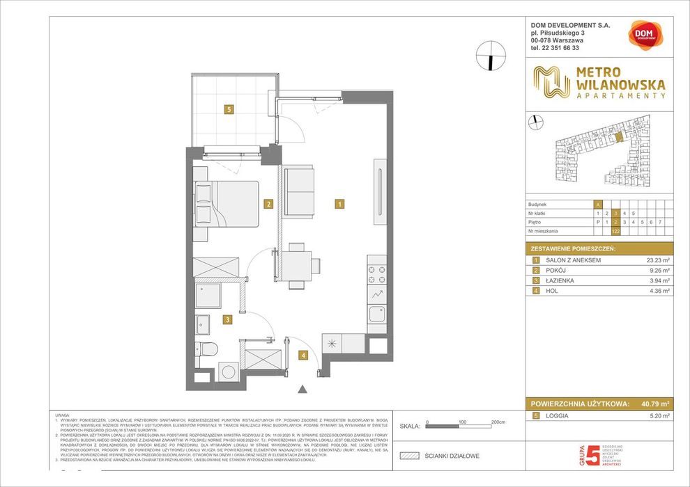 2-pokojowe mieszkanie 40m2 + loggia