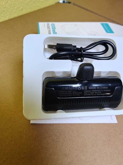 Mini Power Bank de Bolso KUULAA 4500mAh Lightning – Novo