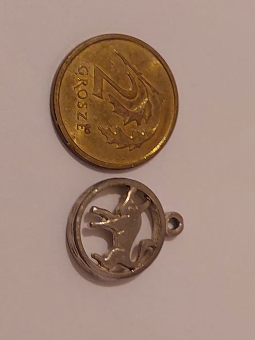 Kultowa srebrna zawieszka WARMET – Znak Zodiaku BYK – Vintage PRL miniatura 1,60g, unisex