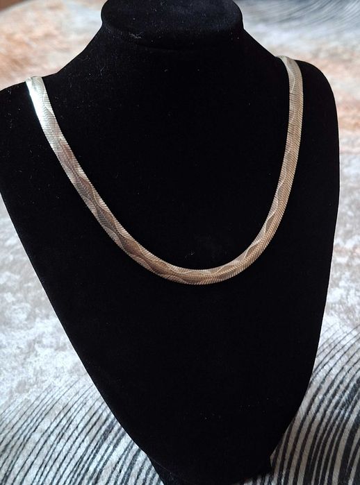 Srebrny szeroki naszyjnik 925 23 gr