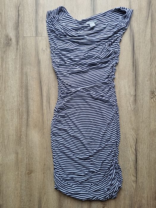 H&M sukienka czarno biała S