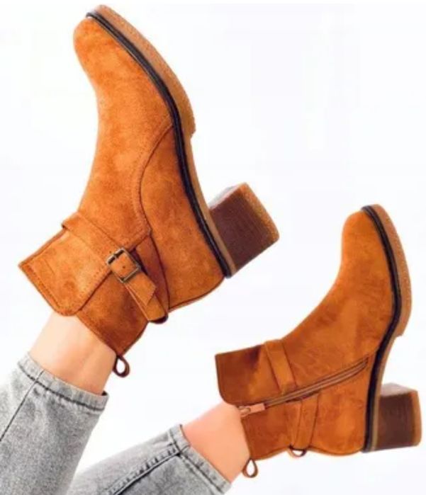 Piękne botki damskie ocieplane