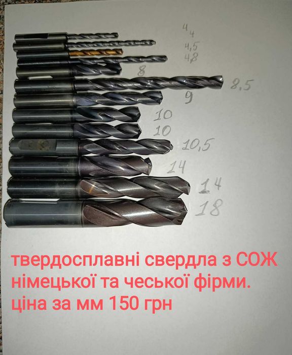 Свердла,фрези, пластинки