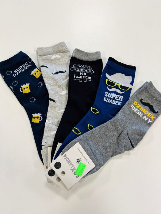Skarpety męskie na dzień dziadka 5-pak r.43-46