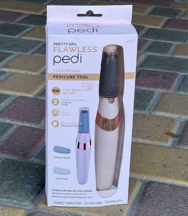 Пемза для ніг Апарат для педикюру flawless pedi дві насадки для пяток