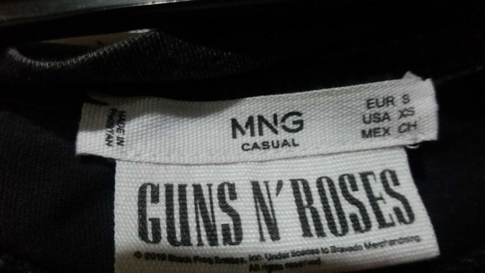 Koszulka czarna Guns N* Roses  Mango r.S