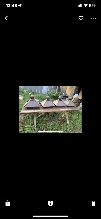 Ковпаки на стовпи забори огорожі 8 шт.