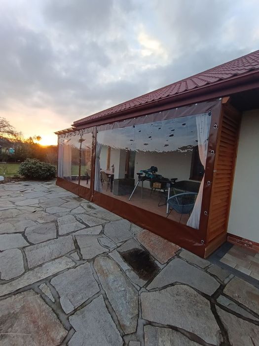 Plandeka na altanke, plandeki do altanki osłona tarasowa okna PVC