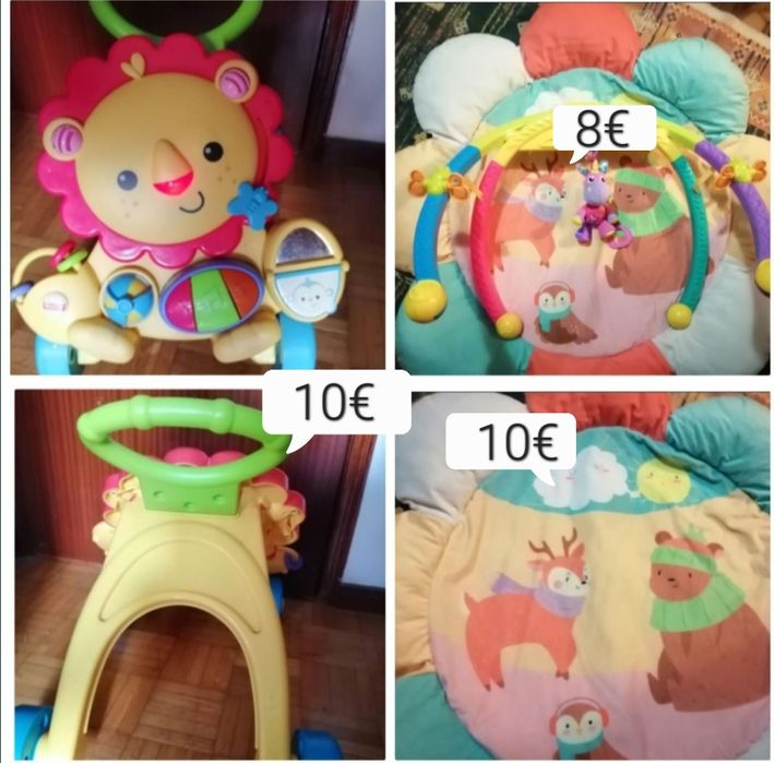 Andador /andarilho /tapete de actividades/ colchão /fisher price