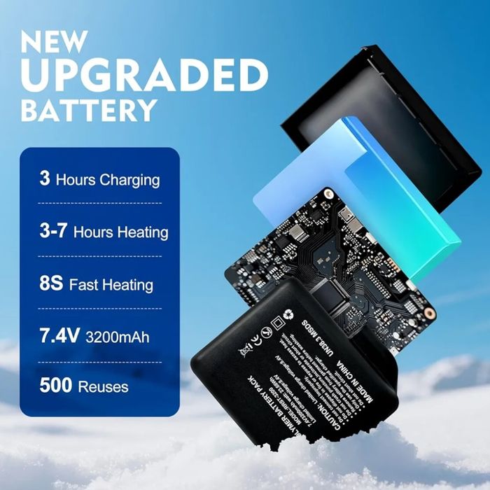 Rękawice Ogrzewane 7.4V 3200mAh – Idealne na Zimę