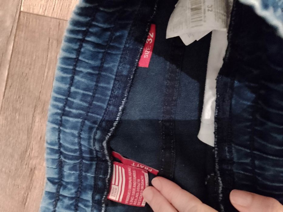 Croop spodnie bojówki jeansowe L/XL (32)