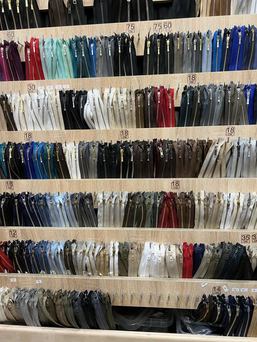 Блискавки YKK, молния, змійки, блискаки для одягу