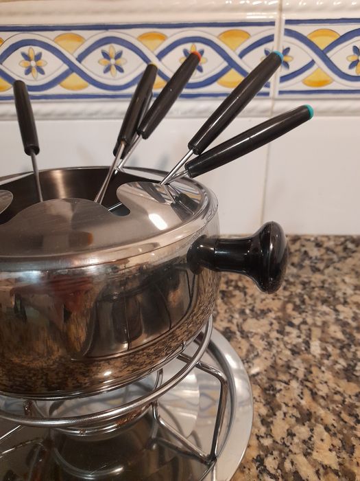 Panela fondue de inox