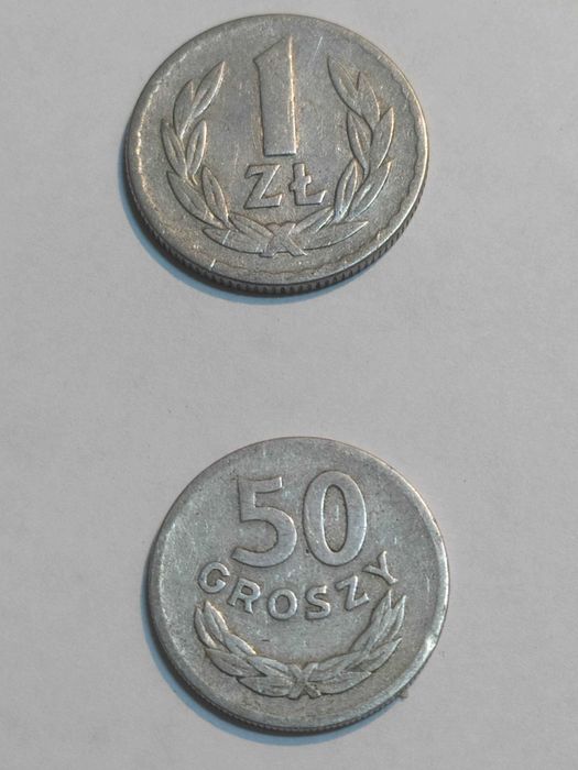 Moneta 1 zł i 0,50 gr z 1968 - rzadkość