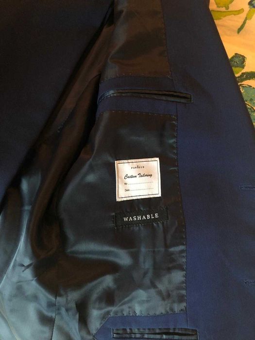 Fato de cerimónia azul elegante homem T52 NOVO