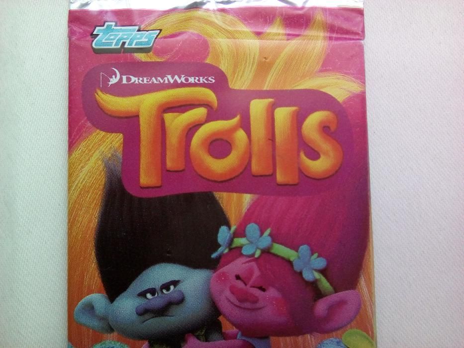 Karty TROLLS w saszetkach-29 zestawów( 145 sztuk ) Najnowszych Kart!!!