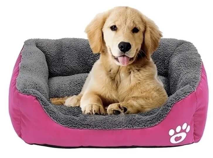 Лежанка пуфик тепла, м'яка для собак/щенят котиків р."М"47х35см рожева