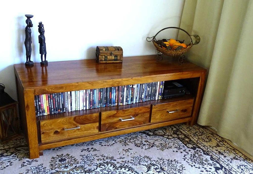 Szafka / komoda RTV z litego drewna egzotycznego w bdb stanie!