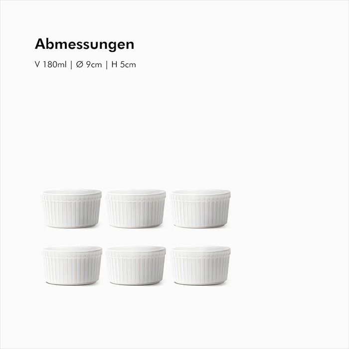 Kivy Zestaw 6 ceramicznych miseczek do Brulee