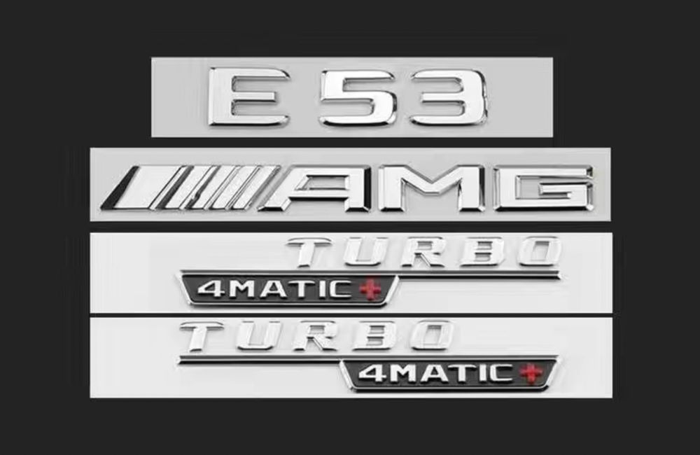 Комплект шильдиков E63 AMG V8 biturbo 4matic+ для Mercedes-Benz