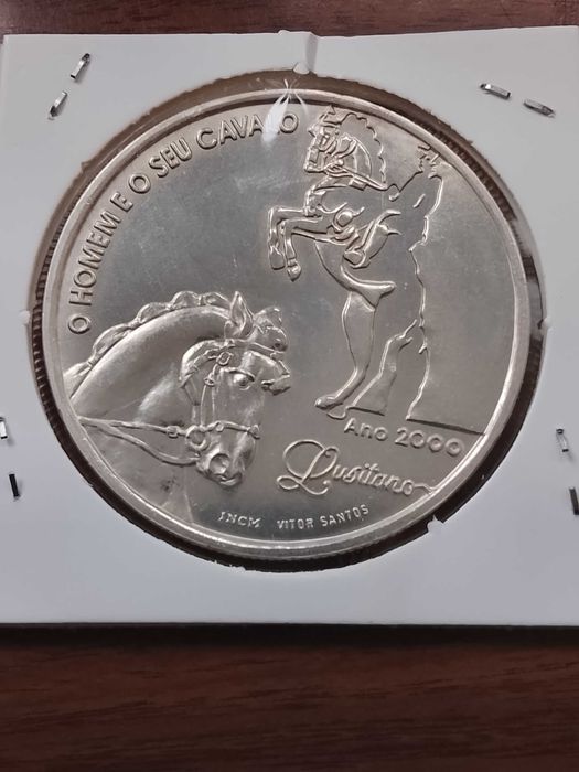 Moeda de 1000 escudos de 2000, em prata.o Homem e o seu cavalo