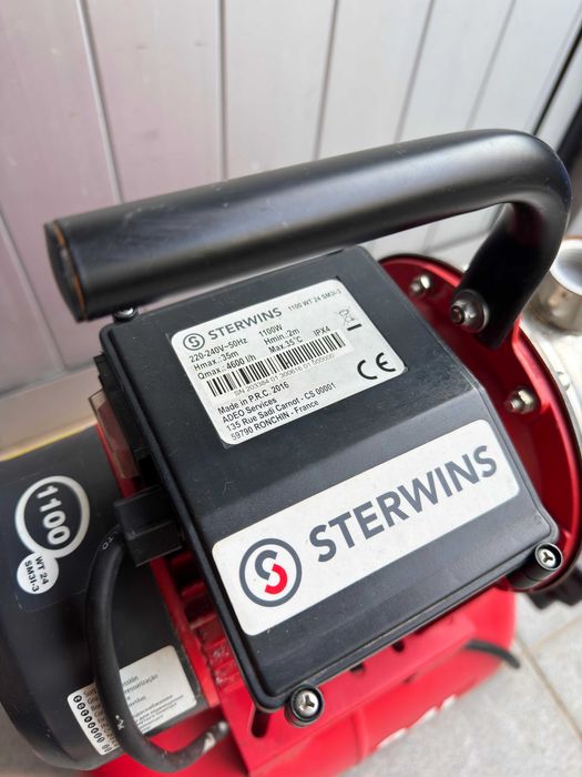 Bomba de Água Sterwins 24L 1100W com Depósito de Pressão – A Funcionar