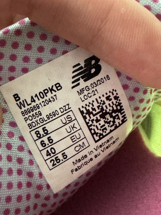 Розмір 40 25 см Жіночі кросівки New Balance 410