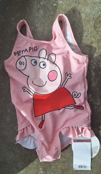 Новий дитячий купальник Sinsay Peppa Pig рожевий 68/74