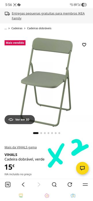 (Vendo até 30 de junho) 1 Mesa de jantar HAUGA + 4 Cadeiras VIHALS Em bom estado