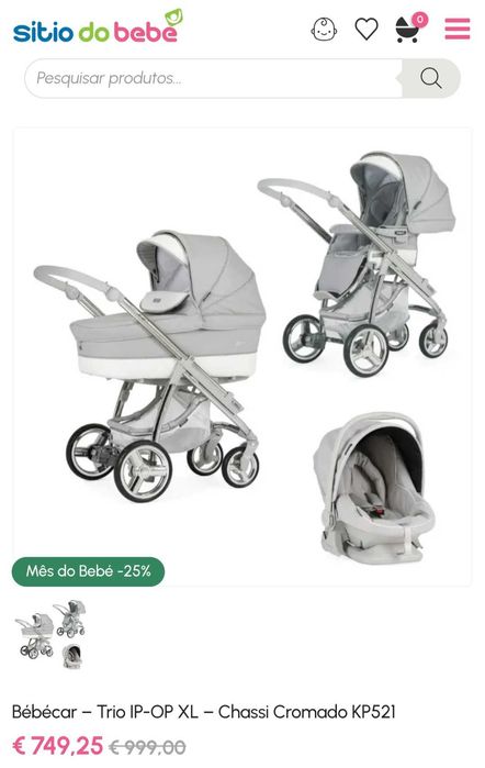 Carrinho bebé em excelente estado