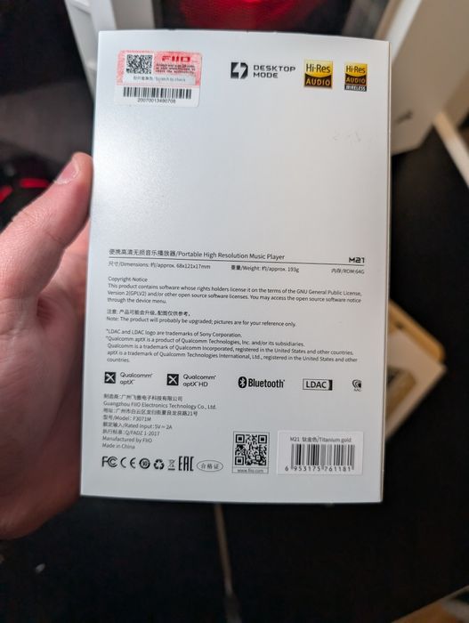 Hi-Res Плеєр Fiio M21 Android 13 Titanium Gold CS43198