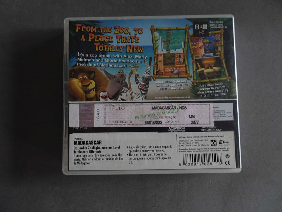 Jogo Nintendo DS Madagascar