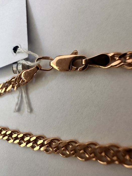 Золотой браслет новый двойной ромб / новий золотий браслет